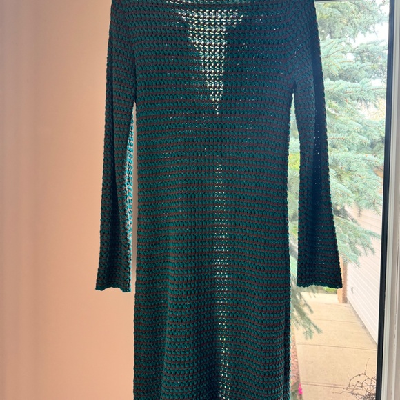 Authentic Prada Long Cardigan Sweater Vintage Green/Brown Stunning and unique. - Picture 11 of 16